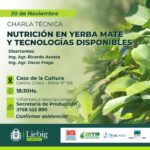 Capacitación gratuita sobre Nutrición en Yerba Mate y Tecnologías Disponibles